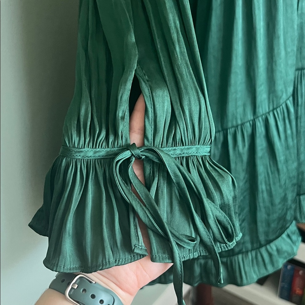 O.P.T Chic Long Sleeve Green Dress - Picture 4 of 6